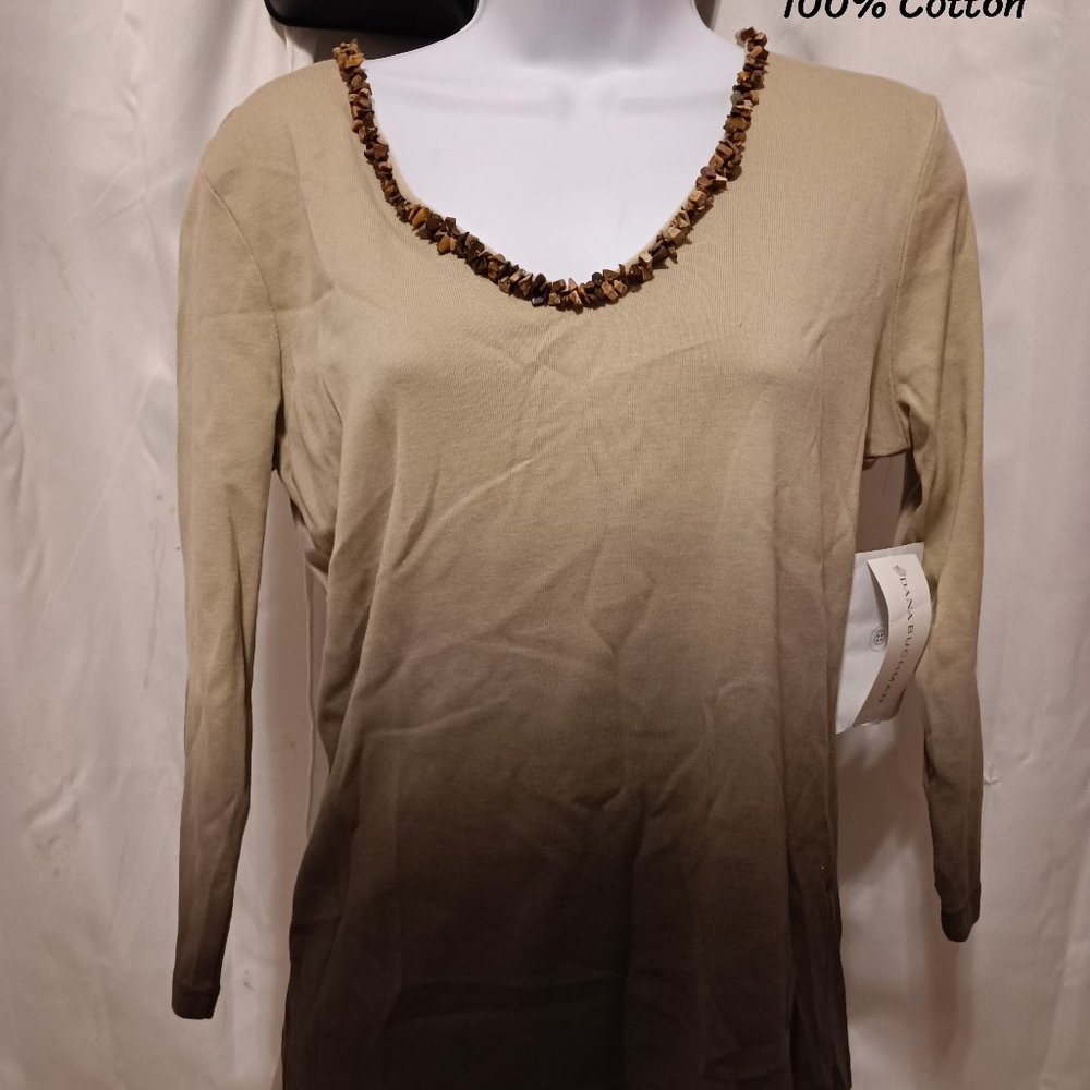 Dana Buchman Longsleeve Cotton Top